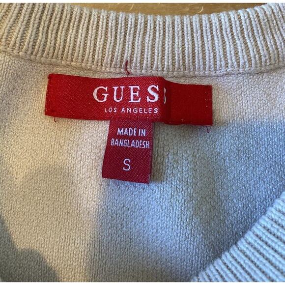 Guess Long Sleeve Logo Sweater Dress Size Small Women’s Ivory - Picture 3 of 8